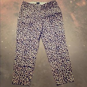 jCrew Leopard print City fit pants